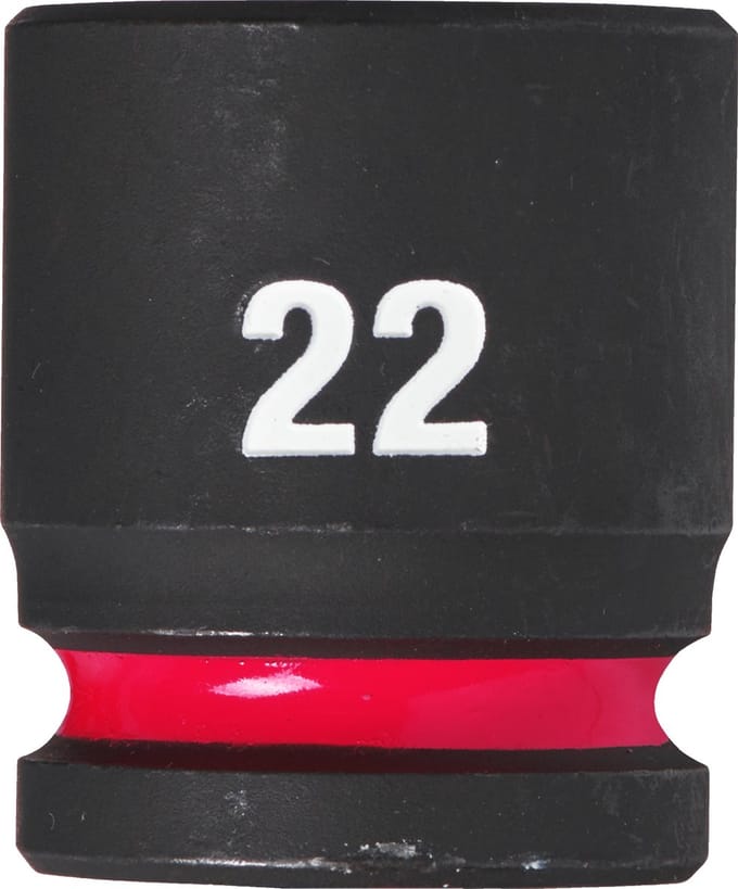 Milwaukee SHOCKWAVE Impact Duty Serie - Slagmoerdop - 22mm - Kort - 1/2" Vierkant