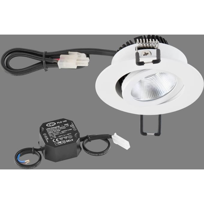 EVN PC20 inbouwlamp rond fasedimmer 3000K wit