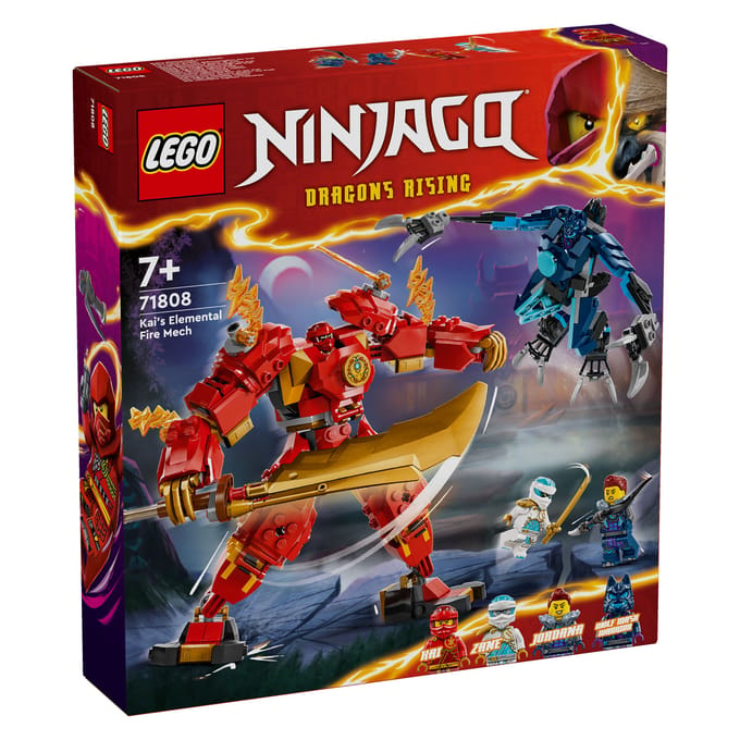LEGO 71808 NINJAGO Kai's elementaire vuurmecha Actiefiguur Speelgoed voor Rollenspellen