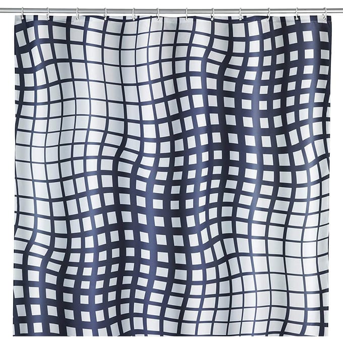 Wenko Douchegordijn Studio 180 X 200 Cm Polyester Zwart/wit