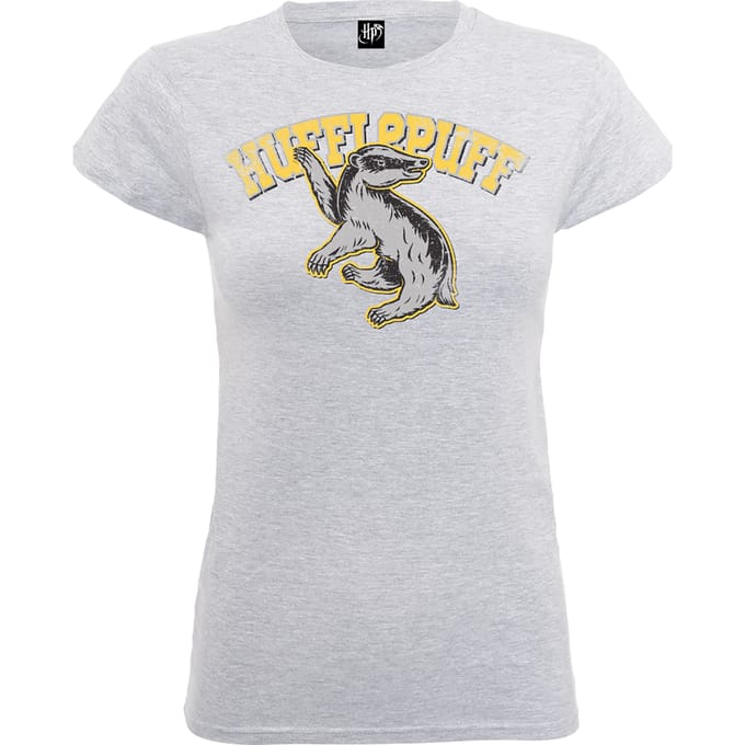 Harry Potter Hufflepuff Dames T-shirt - Grijs - S