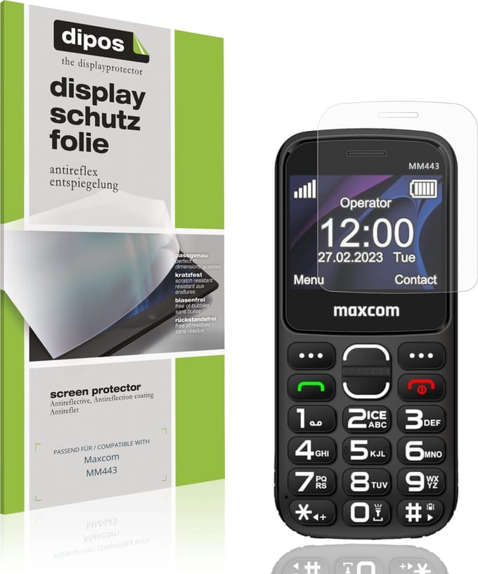 dipos – 4x Matte Beschermfolie geschikt voor Maxcom MM443 | Krasbestendige & antireflecterende Screenprotector Ultra-Thin