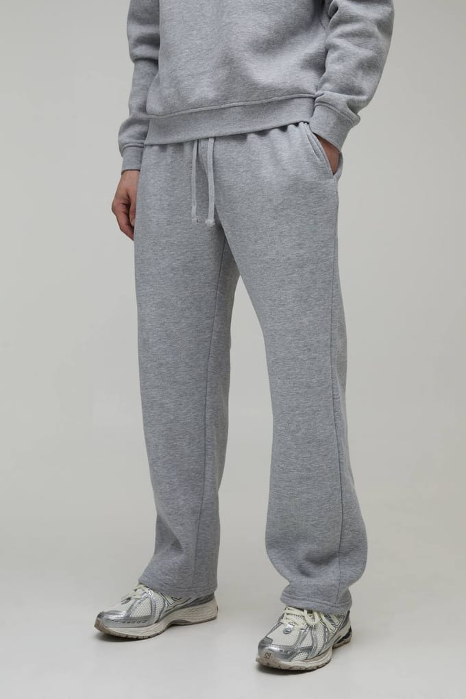 Essential Straight Leg Jogger | Grey Marl | Size Small