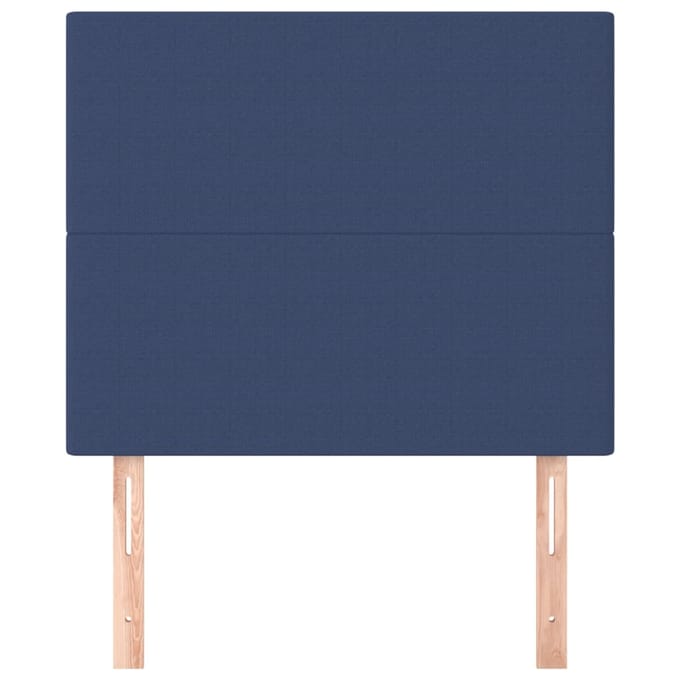 vidaXL - Hoofdbord - blauw - 100x5x118/128 - cm - stof