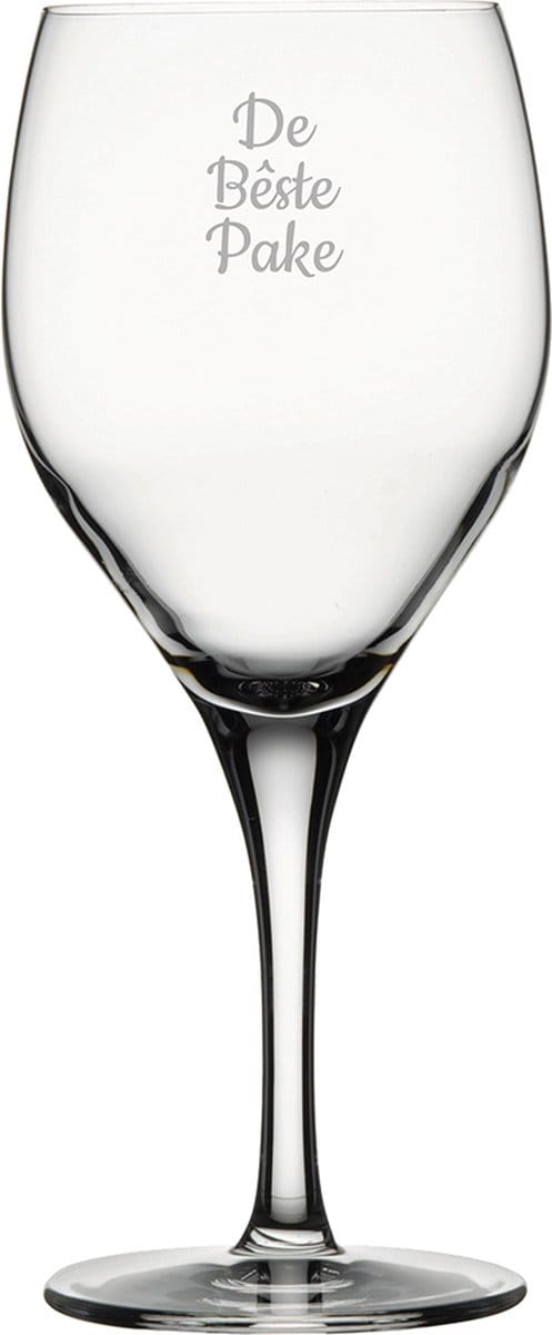 Gegraveerde Rode wijnglas 42,5cl De Bêste Pake