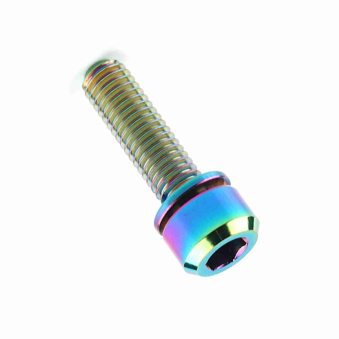 Titaniumlegering Fiets Titanium Conische Kopbout Schroef Met Ringen Voor Mountainbike M5x16