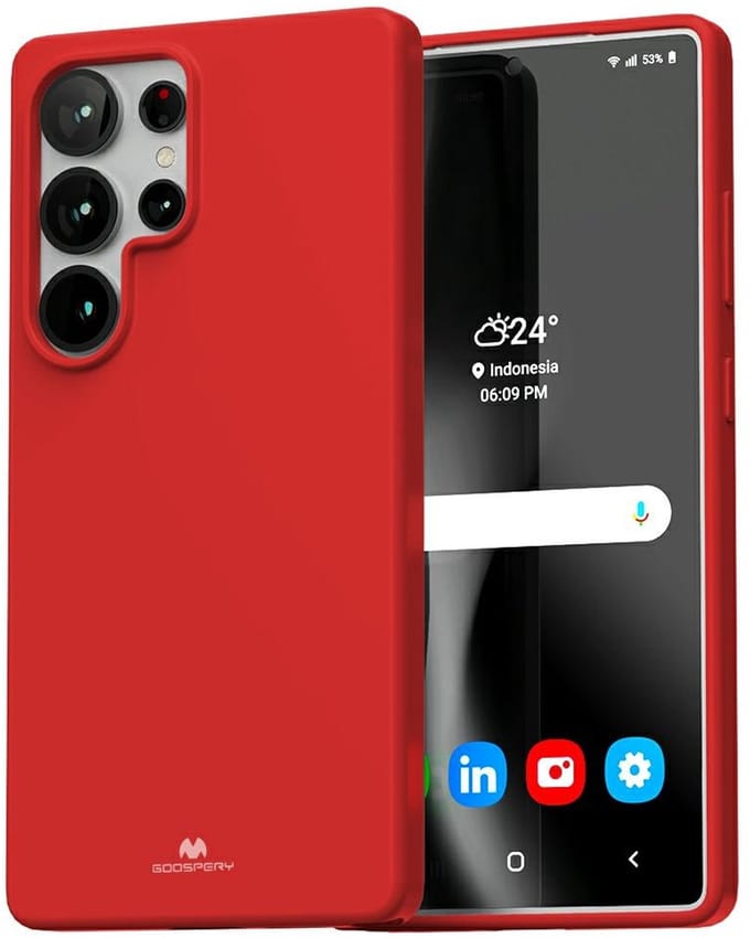 Mercury Soft Serie - Telefoonhoesje - Galaxy S25 Ultra - Rood