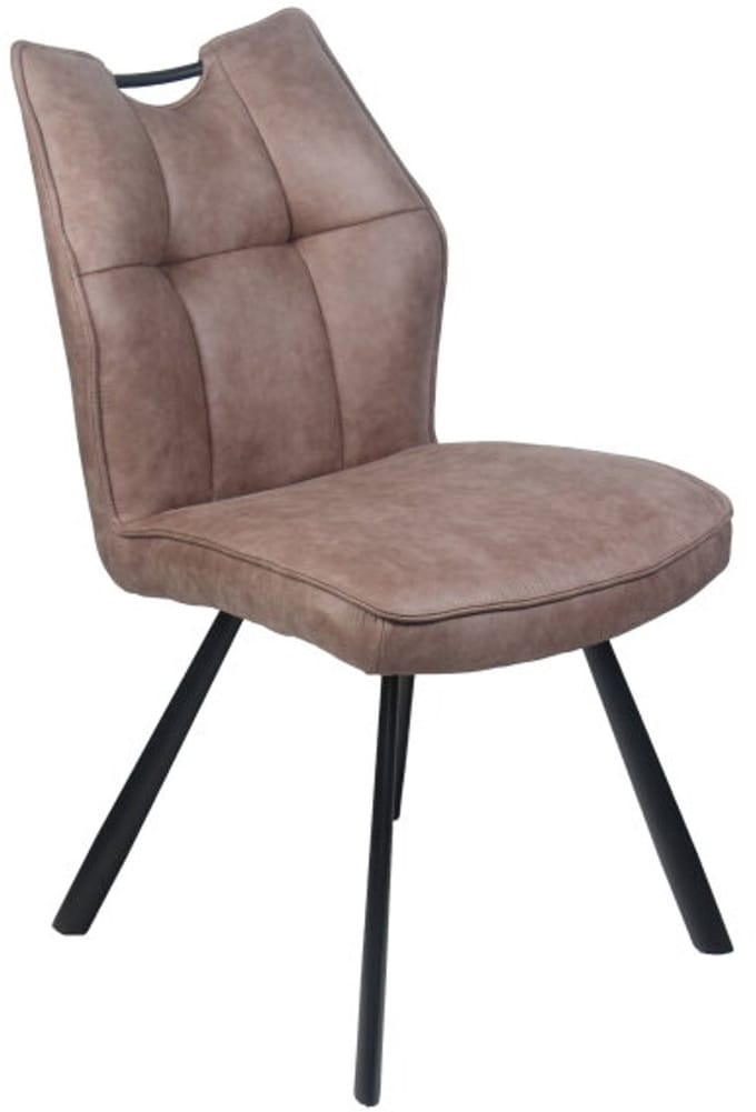 Eetkamerstoel Felien Microleder - Bruin - eetkamerstoelen set van 2