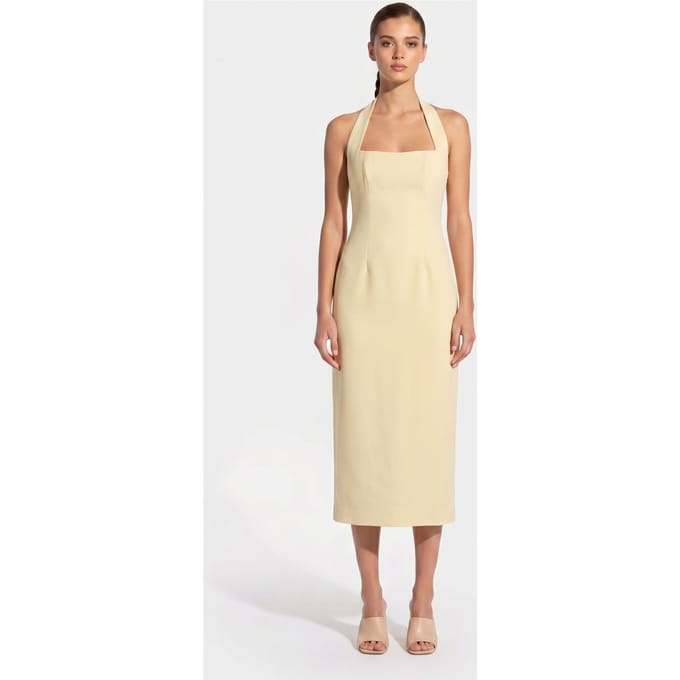 Odd Muse Halter Midi Dress Lemon Größe: XL | Midikleider Outlet | Damen