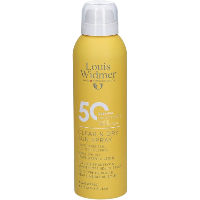 Louis Widmer Clear & Dry Sun Spray SPF50 | Zonder Parfum 200 Zonnecrème