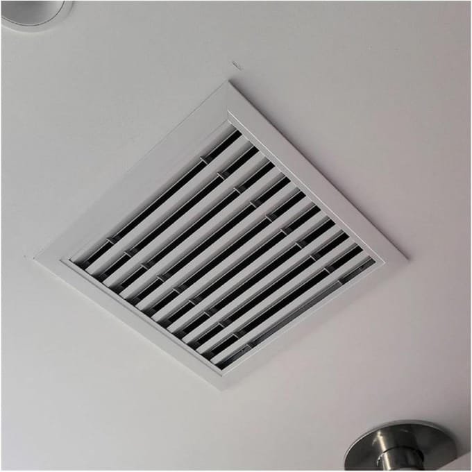 Ventilatierooster - Luchtinlaat - Koude lucht - Verstelbaar - 50 x 55 cm - Wit