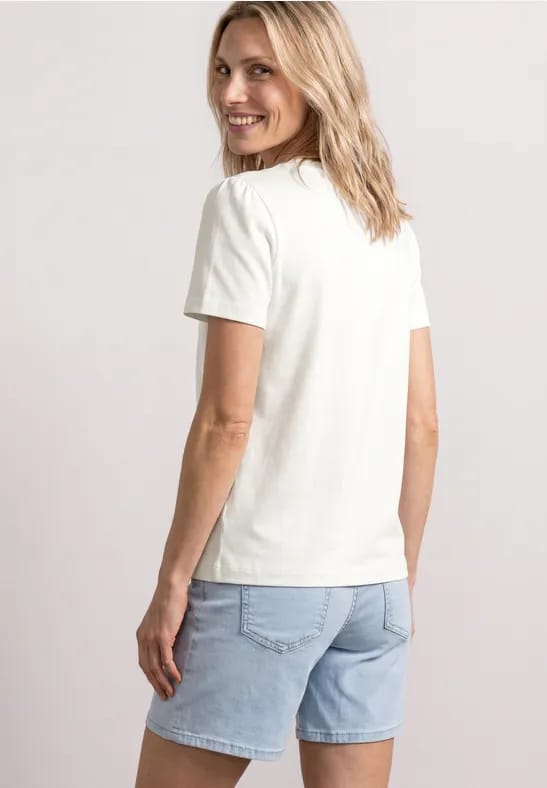 Shirt met gerimpelde mouwen