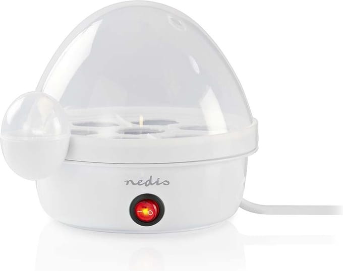 Nedis Eierkoker - 7 Eieren - Maatbeker - Waarschuwingssignaal - Automatische uitschakeling - Wit