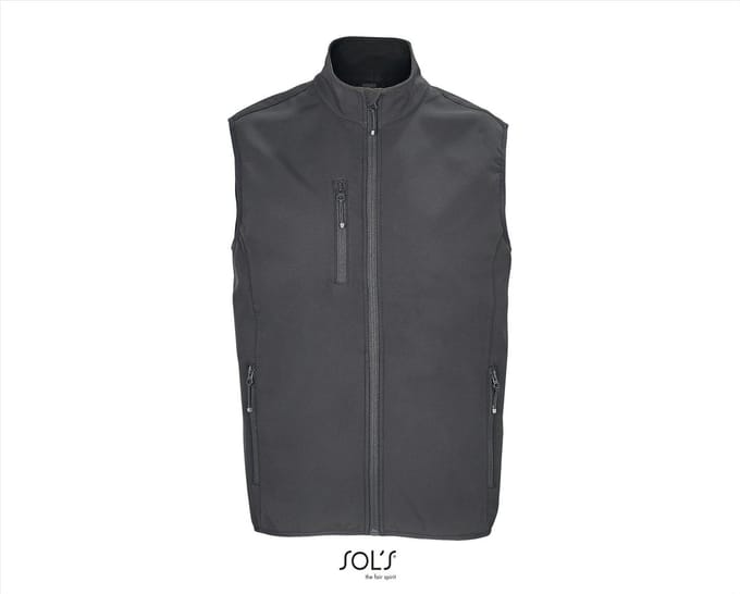 SOL'S Men´s Falcon Zipped Softshell Bodywarmer L03825 - Charcoal Grey (Solid) - S