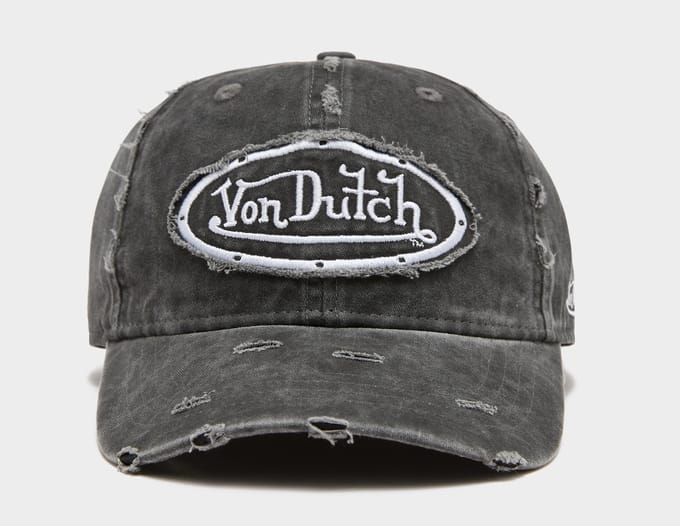 Von Dutch Distressed Dad Cap - Grijs- Dames, Grijs One Size