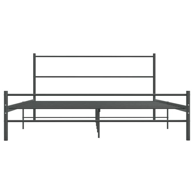 vidaXL - Bedframe - zonder - matras - metaal - grijs - 140x200 - cm