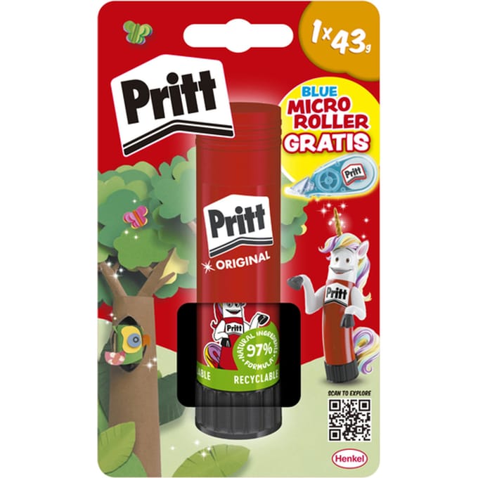 Lijmstift Pritt Stick 43 gram plus gratis correctieroller