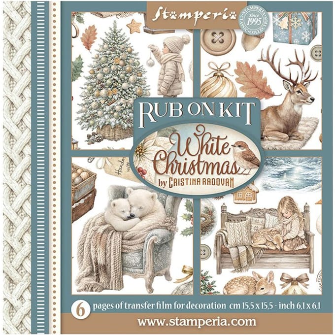 Stamperia Rub On assortiment "White Christmas"