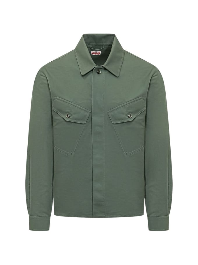 Kenzo jas- shirt zakken man groen
