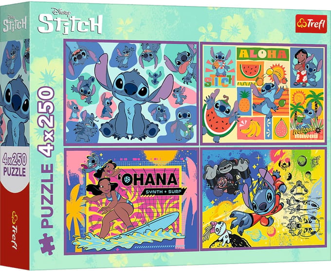 Trefl puzzel Disney Lilo & Stitch - 4x250 stukjes - FSC Mix.