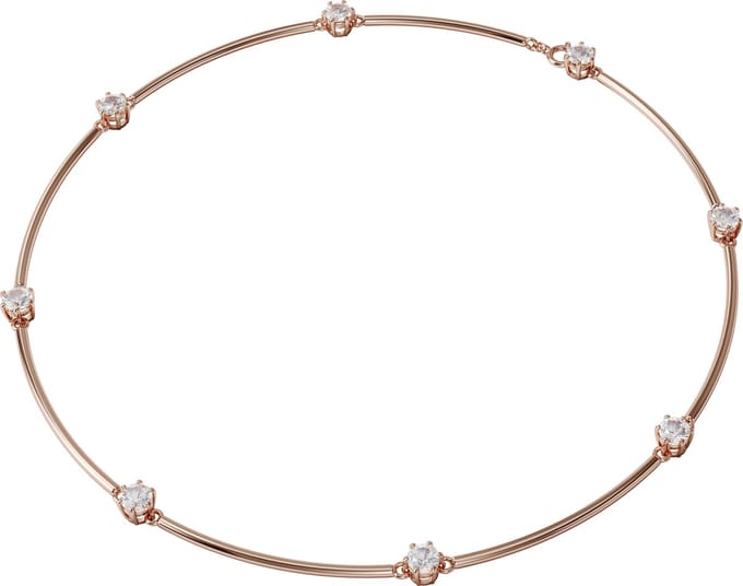 Collier Diamant Constella Swarovski Femme Colliers Or Rose 5609710 Box (Random Color) white