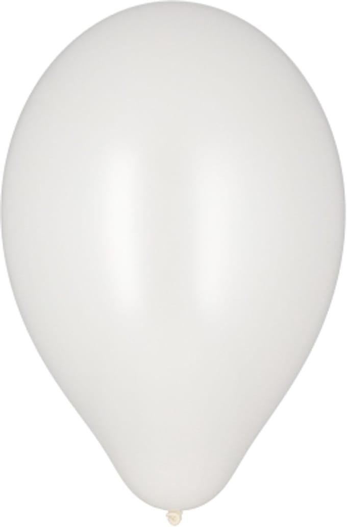 12x 10 Ballonnen Ø 25 cm wit