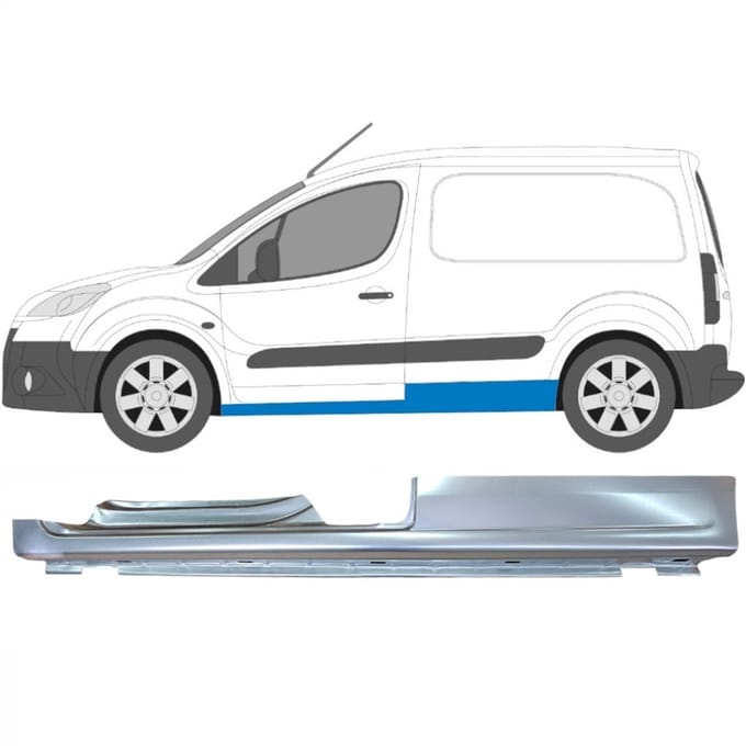 Volledige dorpel voor Peugeot Partner 2008-2018 / Links