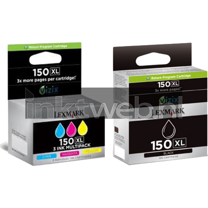 Lexmark 150XL multipack zwart en kleur (Origineel Hoge Capaciteit)