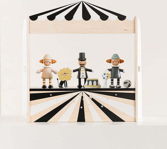 Petite Amélie Houten Speelgoed - Theater Circus - Vanaf 3 jaar - Set van 7 accessoires