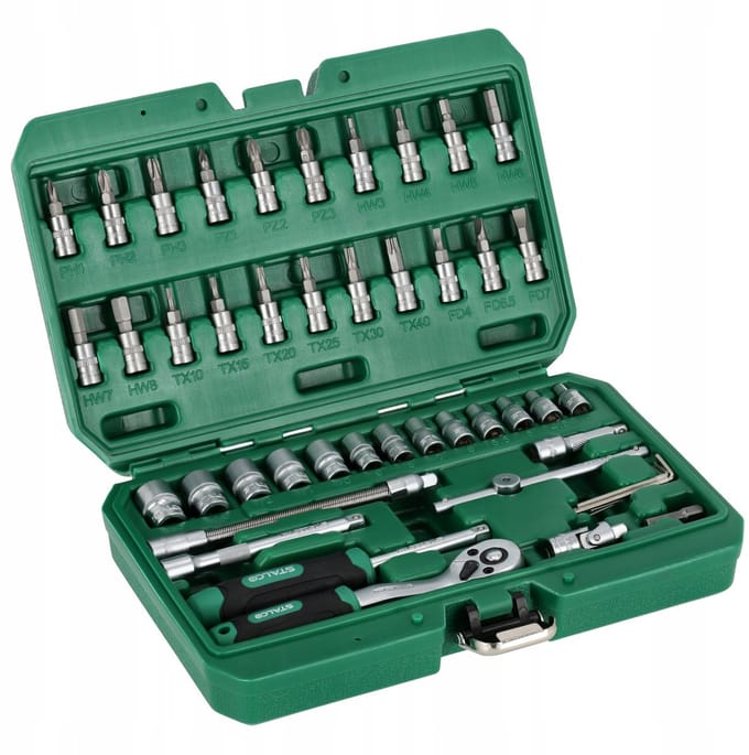 Stalco 48-delige Doppenset met Ratel 1/4"