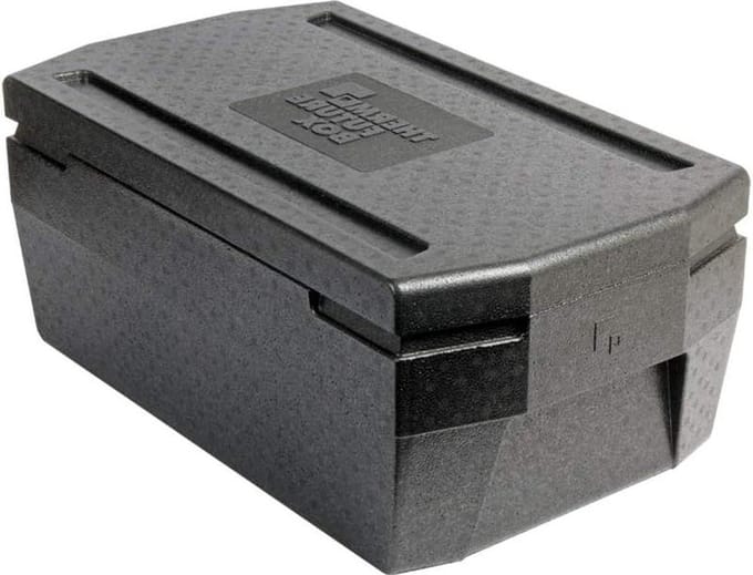 Deluxe Koelbox - transportbox warmhoudbox isolatiebox - EPP zwart - 37 liter