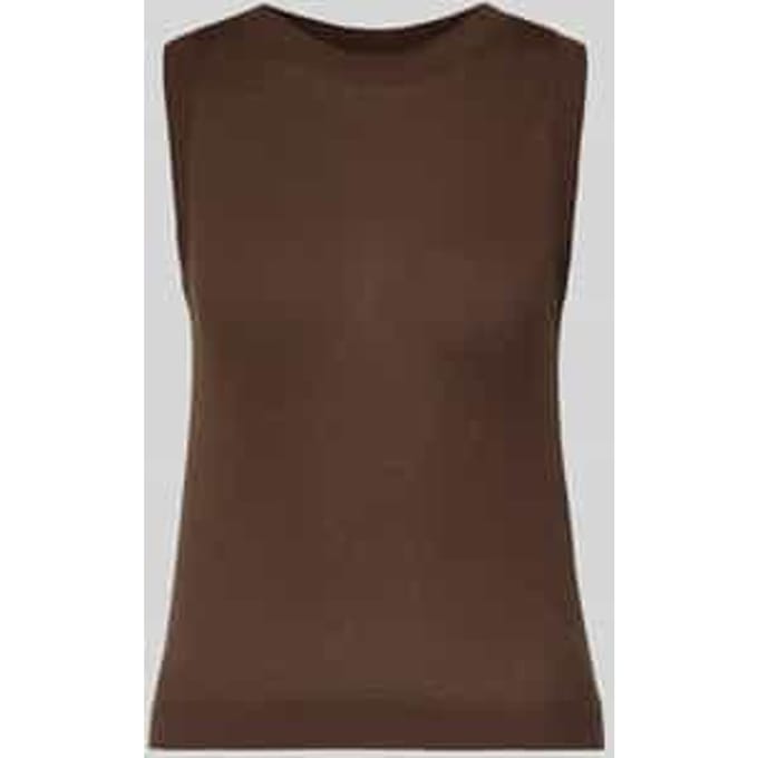 slim fit top van mix van zijde en linnen model 'DRIVA'