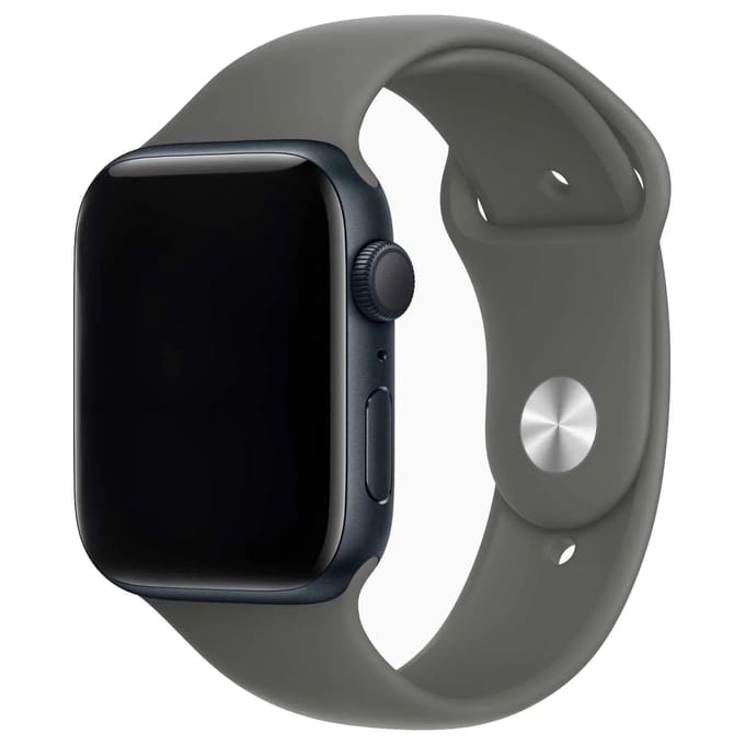 2+1 | Apple Watch Bandje Savro - Siliconen - Rotsgrijs