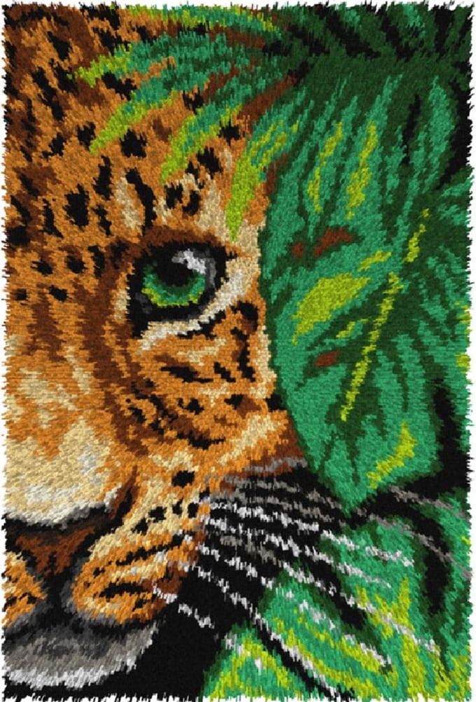 Orchidea knoopkleed Luipaard - 50 x 75 cm - INCLUSIEF KNOOPHAAK