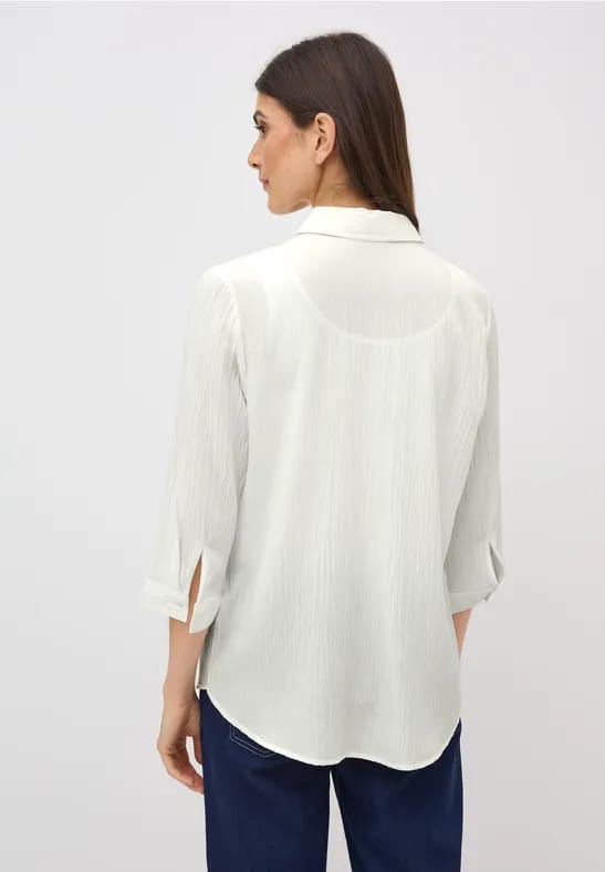 Overhemdblouse met structuur