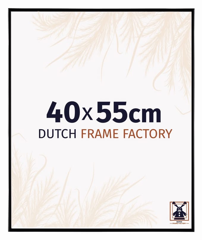Fotolijst 40x55 cm - Kunststof - Zwart Hoogglans - Easy