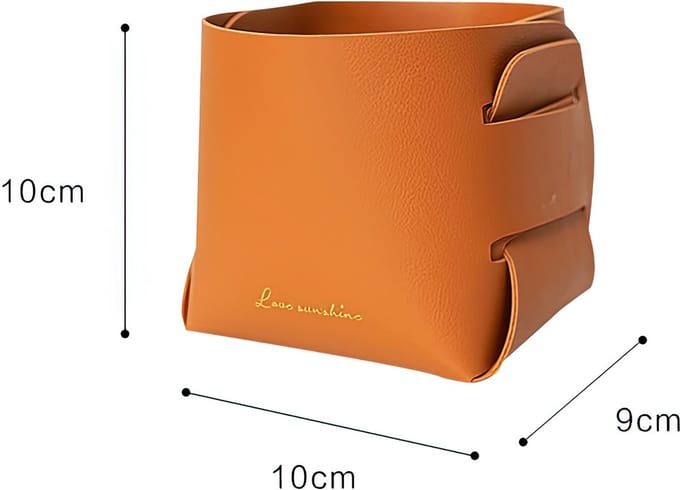 Ainy Pennenbakje Bruin | vouwbaar pennenhouder | bureau organizer | bureau accessoires