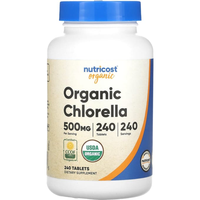 Nutricost, Chlorelle Bio, 500 mg, 240 comprimés