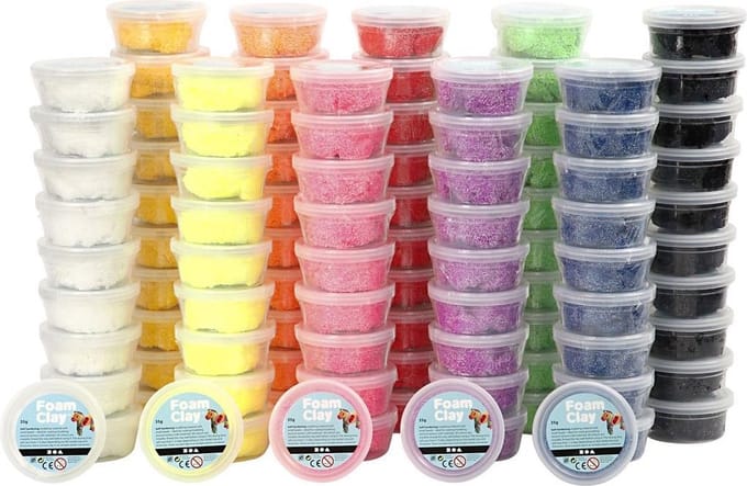 Foam Clay®, 10x10 dozen, kleuren assorti