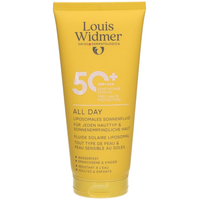 Louis Widmer All Day SPF50+ Liposomale Zonnemelk Licht Geparfumeerd 200 Zonnecrème