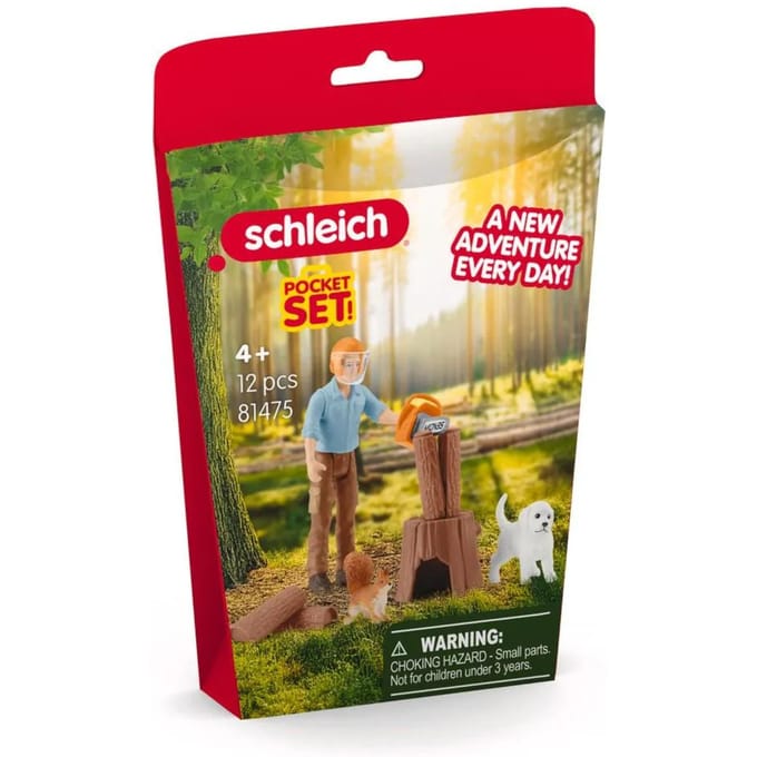 Schleich speelfiguur boswachter met hond en accessoires - Forester.