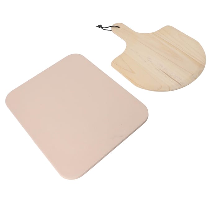 Pizza Steen Cordieriet Uniforme Warmteoverdracht met Pizza Schep Peddel Pizza Baksteen voor Keuken beige