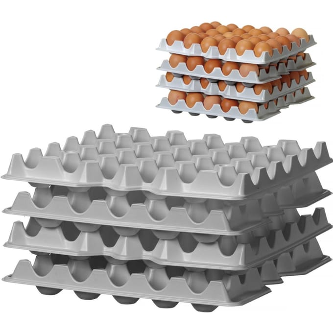 HENDI Set van 4 stapelbare eierbakken – 120 eieren – PET – 291x288x41 mm