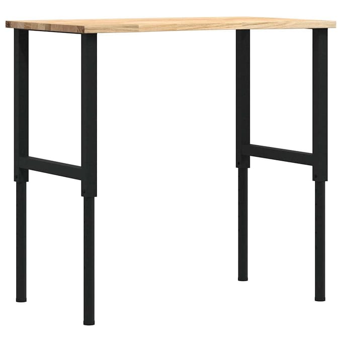 vidaXL - Werkbank - 100x60x(71,5-98) - cm - massief - eikenhout