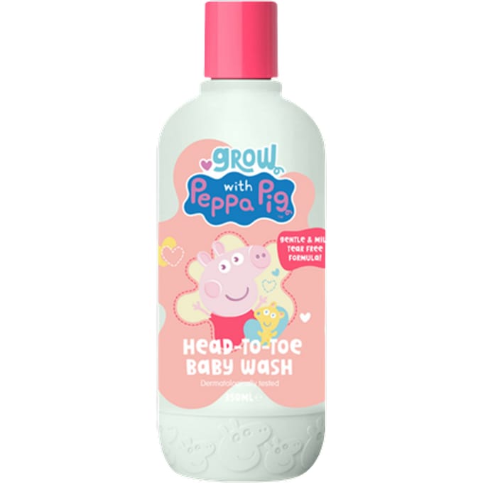 Grow With Peppa Pig Haar- en Lichaamswas voor Baby's - 350 ml
