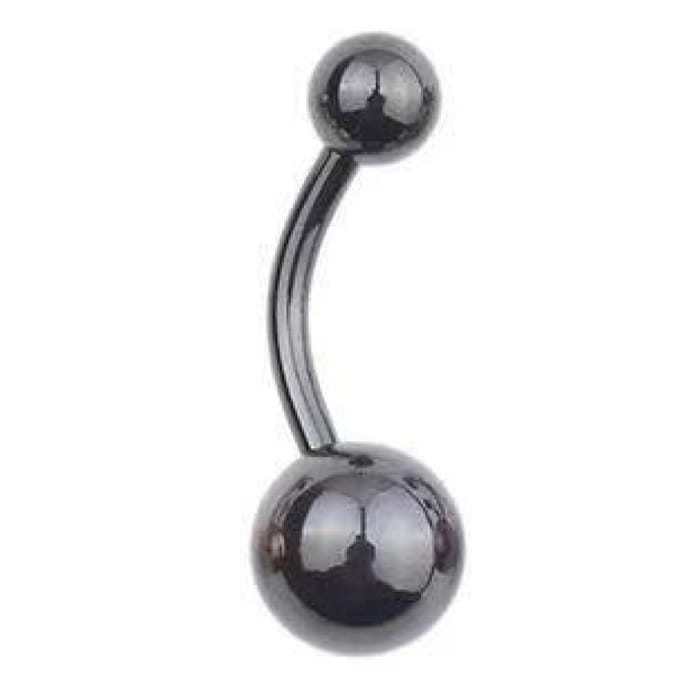 Navel Piercing - Zwart Metallic