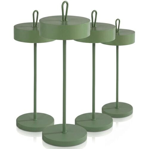 GGM Gastro (4 Stück) Tischleuchte - CLEO - dimmbar in 3 Stufen - Ø 120mm - Mint