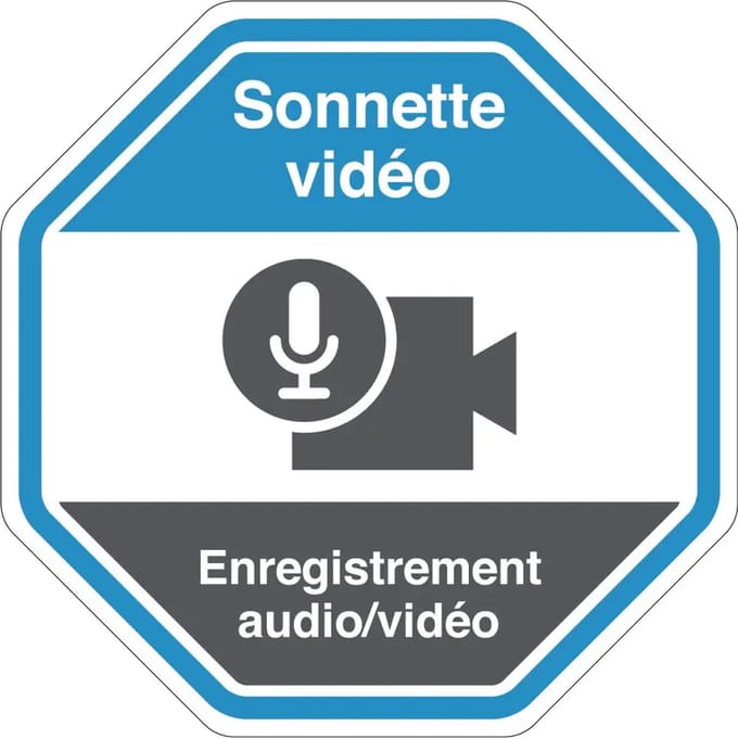 Sonnette vidéo bord | gecoat dibond materiaal | 30 cm