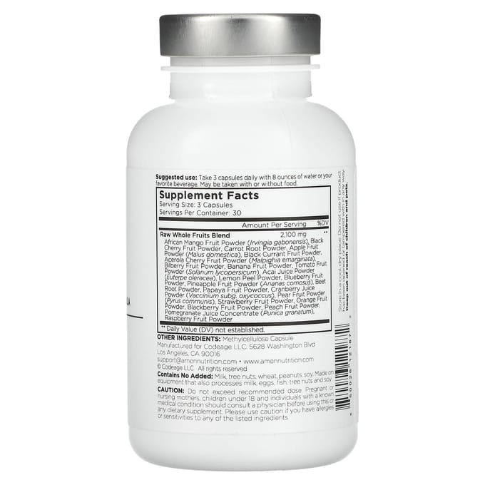 Codeage, Amen, Vruchten, 90 plantaardige capsules