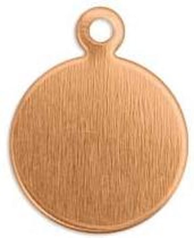 Koperen Hangers, Cirkel, 12 mm, ImpressArt